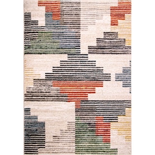 Orian Rugs Studio Deco Blocks Beige Geometric Stain Resistant Area Rug ...