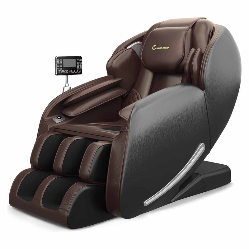 Ukuowu's Newest Massage Chair with Full Body Zero Gravity, SL Track, Body Scan and Heating - Brown