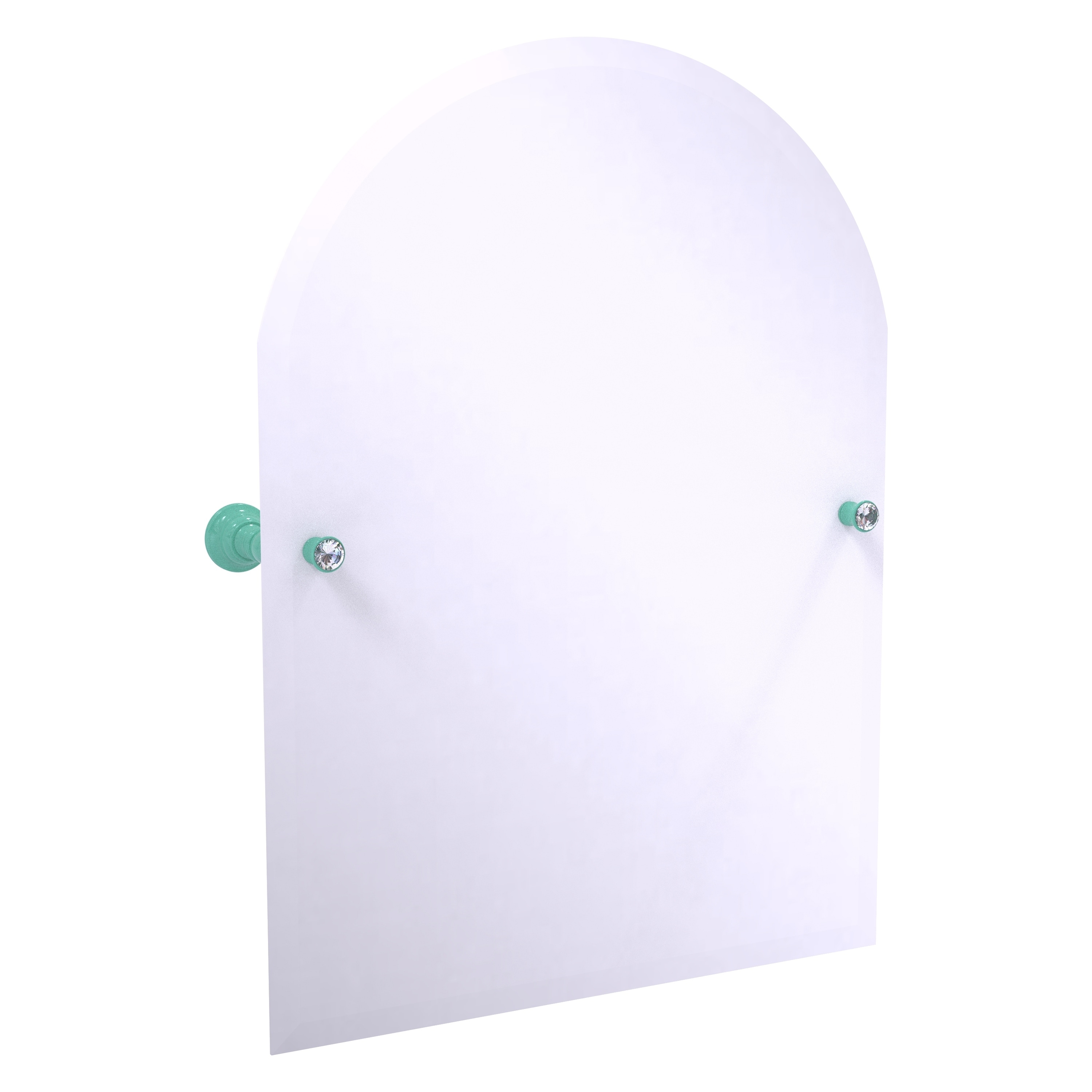 Allied Brass Carolina Crystal Collection Frameless Arched Top Tilt Mirror with Beveled Edge