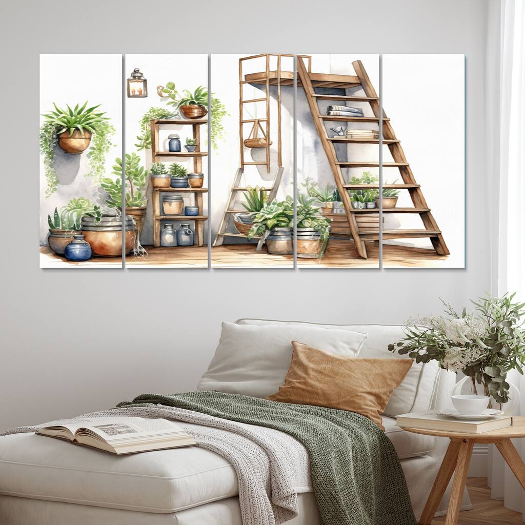 Designart "Natural Bathroom Decor XXVII" Bathroom Metal Wall Decor Set