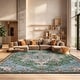 preview thumbnail 102 of 163, SAFAVIEH Madison Diederike Boho Medallion Distressed Rug 10' x 14' - Green/Turquoise
