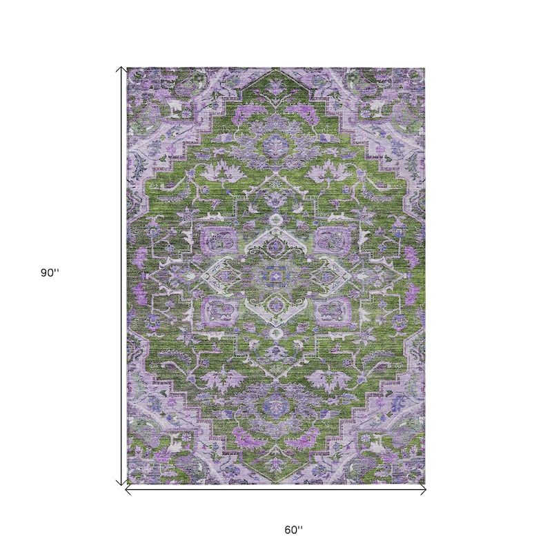 HomeRoots Oriental Traditional Rectangle Outdoor Rug