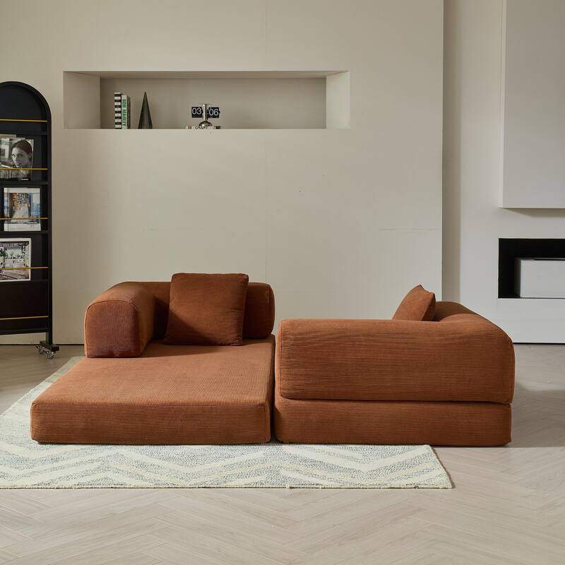JASIWAY Modern Vintage Convertible Sleeper Sofa Bed