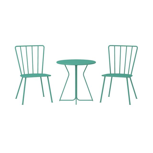 The Novogratz Poolside Collection Heidi 3 Piece Outdoor Bistro Set 3 Piece
