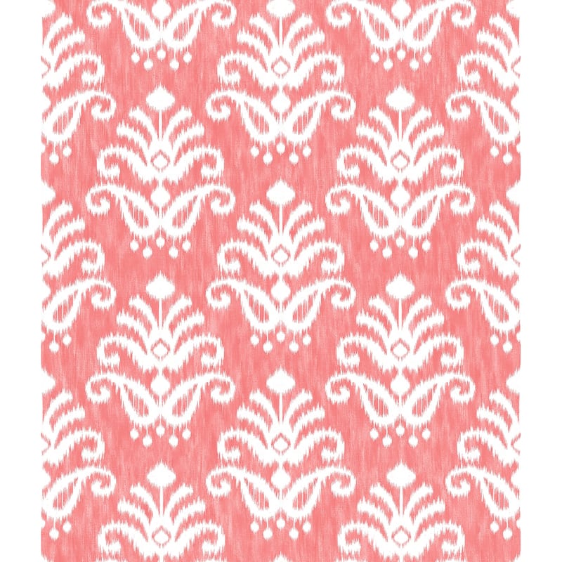 A-Street Prints Keaton Coral Medallion Wallpaper
