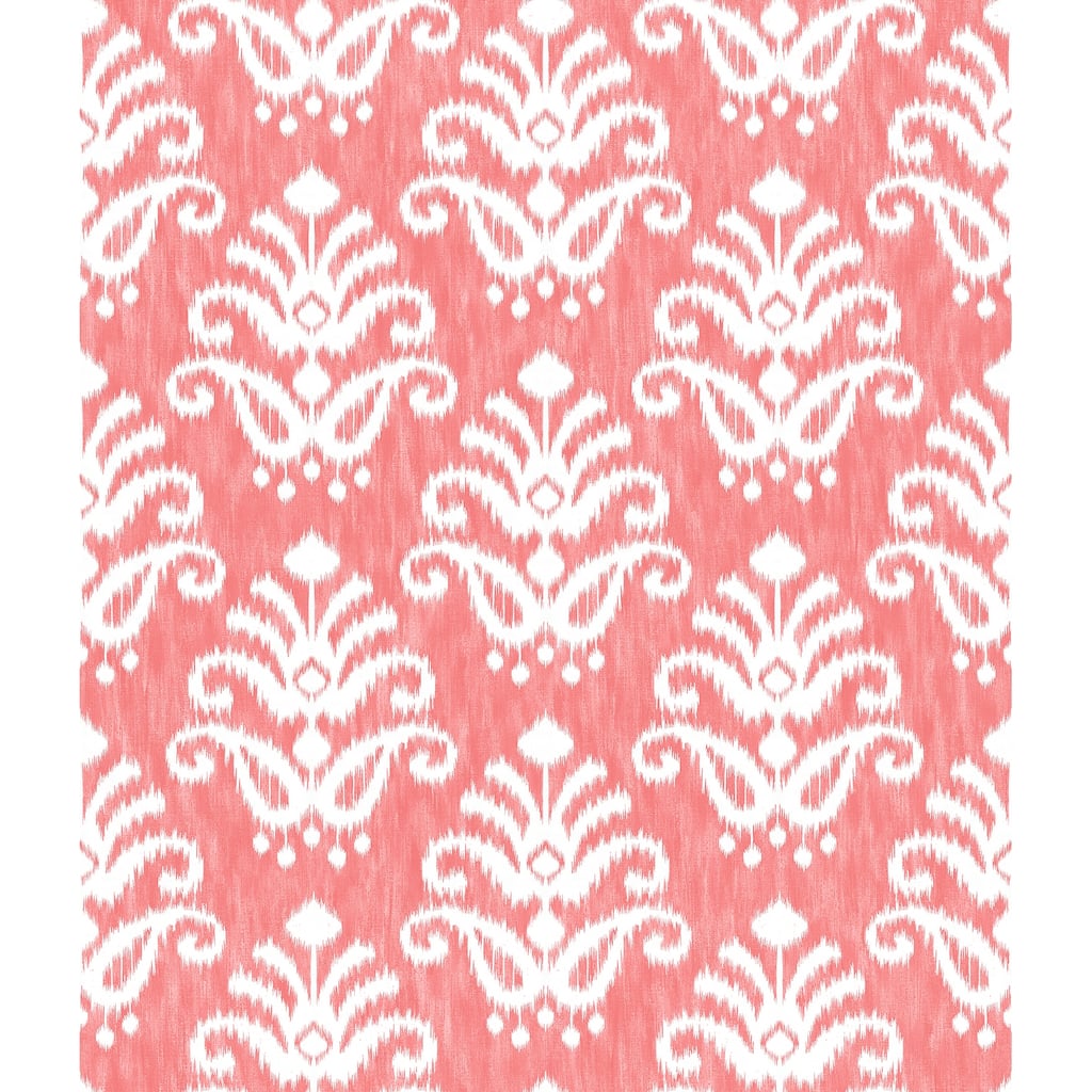 A-Street Prints Keaton Coral Medallion Wallpaper