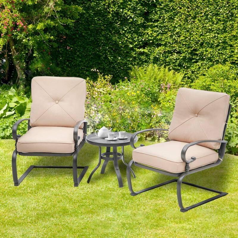 Nista 3-piece Outdoor Spring Metal Bistro Set by Havenside Home