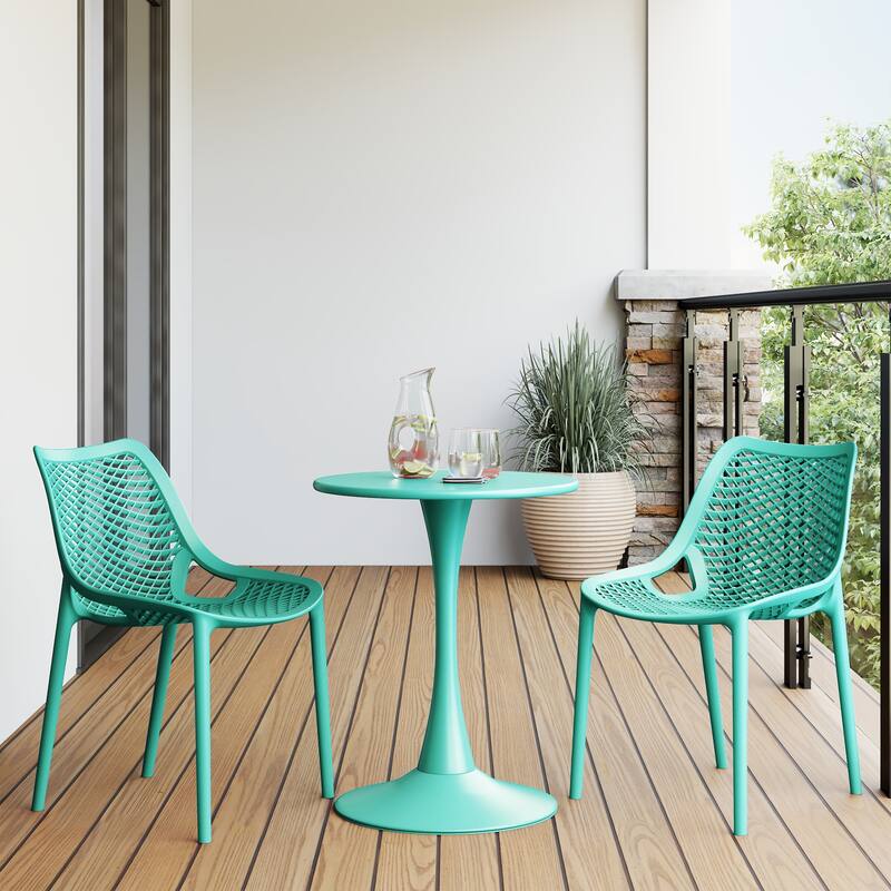 Frond and Form Outdoor Stacking Dining Side Chair (Set of 2)