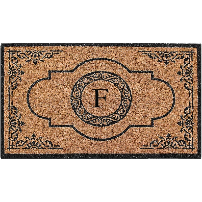 A1HC Abrilina Hand Crafted Heavy Duty Outdoor Monogram Doormat 36"X72" - F