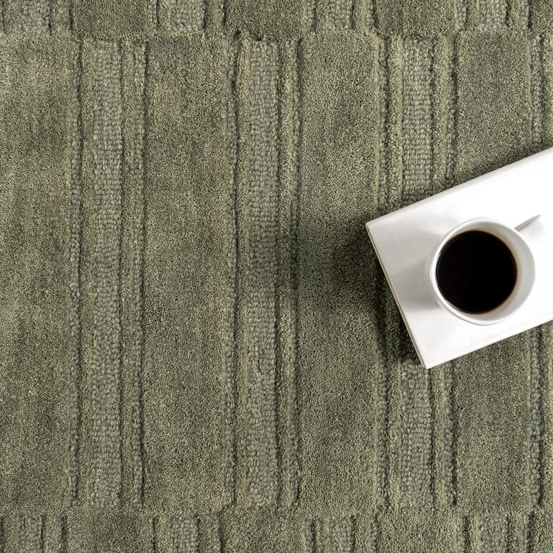 Starke Checked Wool Area Rug