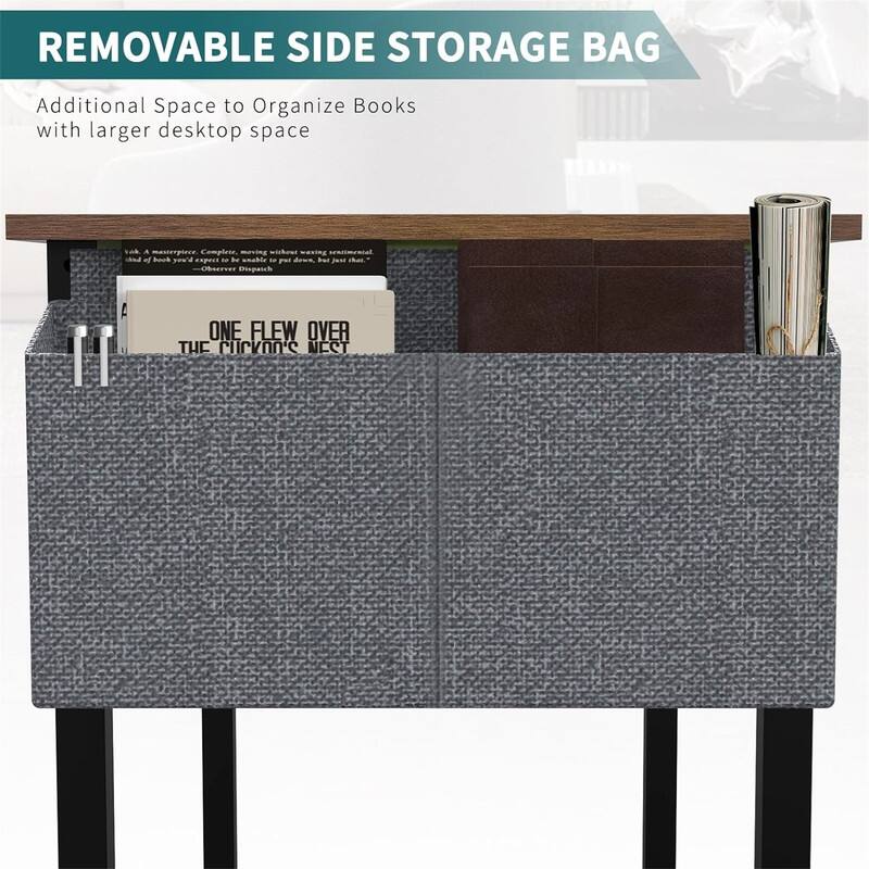 Computer 32 Inch Home Office Writing Wood Desk Storage Bag