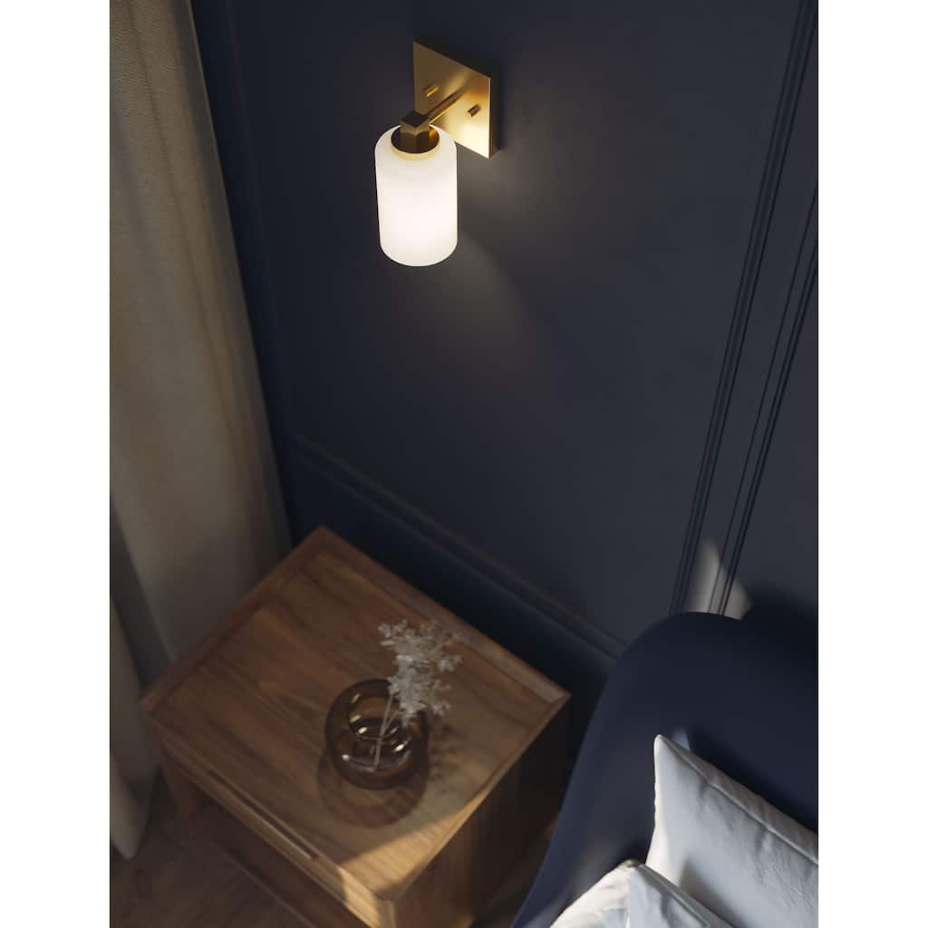 AFX Leo 1-Light Sconce - Clear Glass Shade
