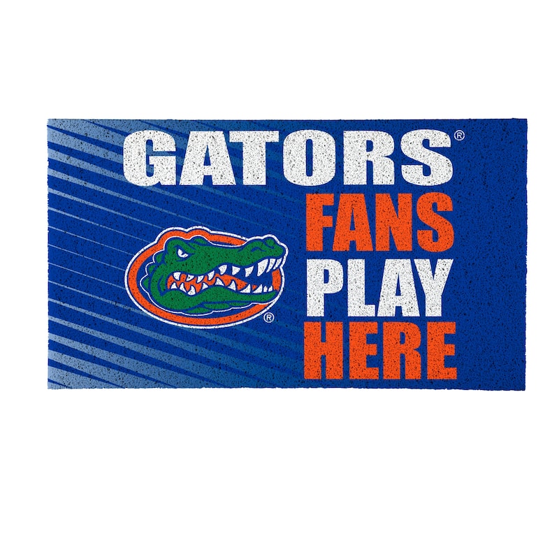 28 in. x 16 in. University of Florida "Fans Play Here" PVC Door Mat