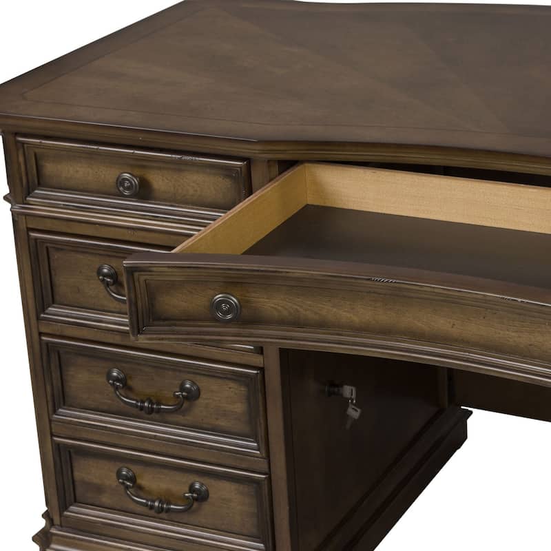 Amelia Antique Toffee Jr Executive Desk