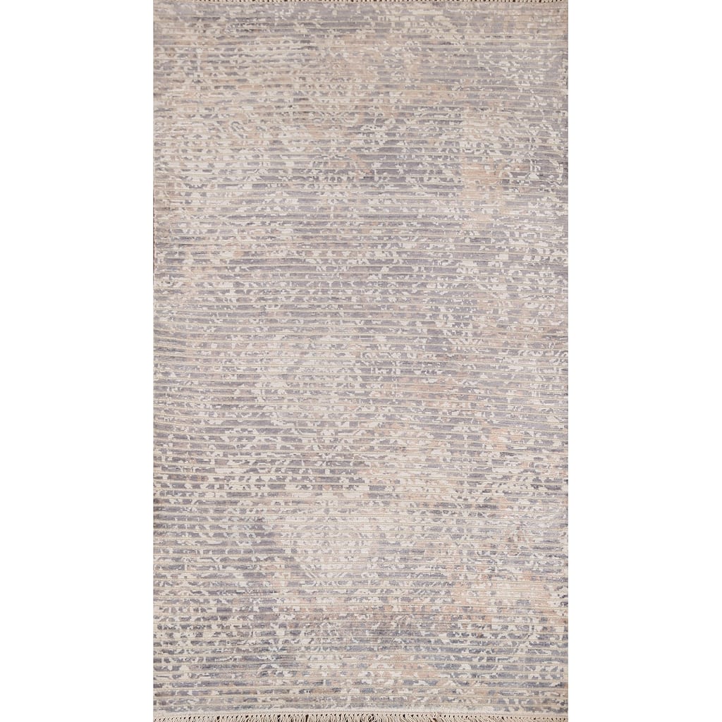 Abstract Modern Indian Accent Rug Handmade Wool Carpet - 2'11"x 5'1"