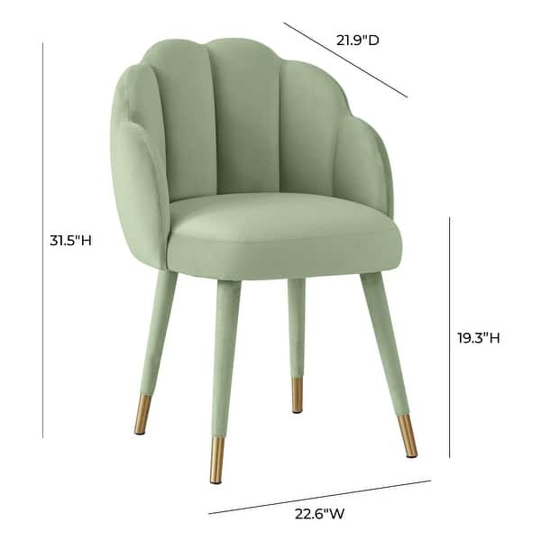 dimension image slide 0 of 2, Gardenia Velvet Dining Chair