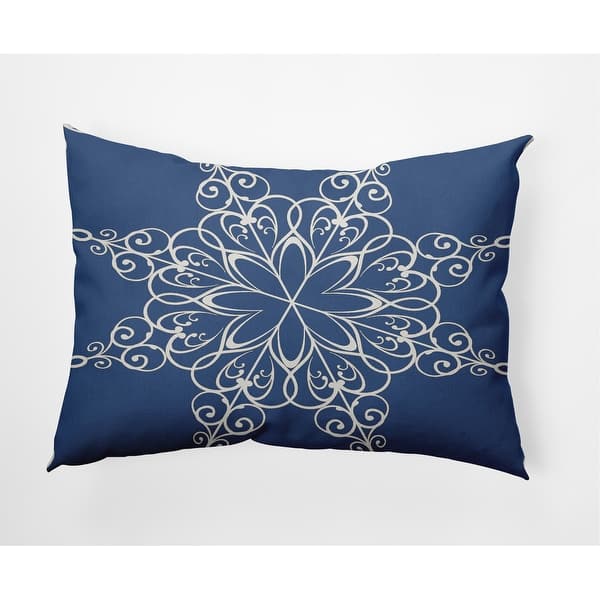 slide 2 of 17, Snowflake Decorative Christmas Throw Pillow 14" x 20" - Blue