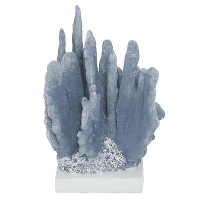 Polystone Coral Decorative Sculpture - Blue or White - Roche River Decor