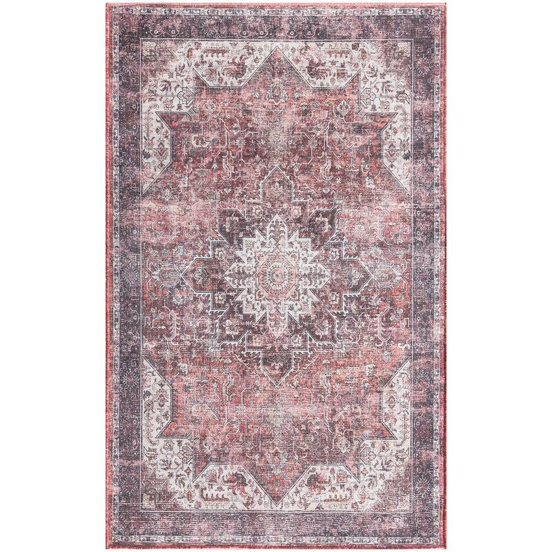 Nourison Washables Indoor only Persian Area Rug - Red - 3' x 5' - Rectangle
