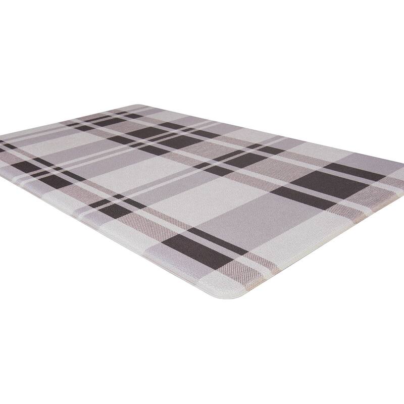 World Rug Gallery Plaid Anti-Fatigue Standing Mat