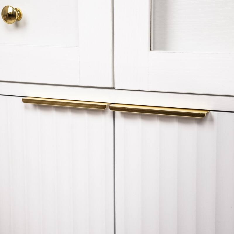 71" Tall Fluted Arched Pantry Cabinet with Glass Doors and Adjustable Shelves for Elegant Kitchen Storage