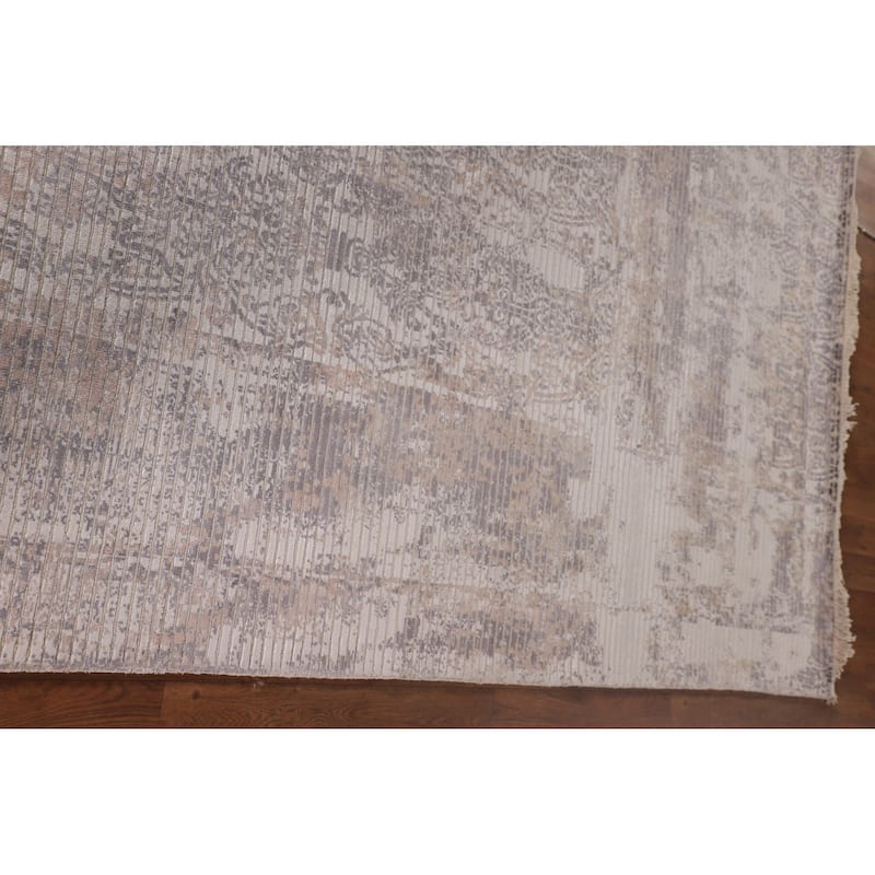 Abstract Modern Area Rug Hand-Knotted Contemporary Wool Carpet - 6'7"x 9'9"