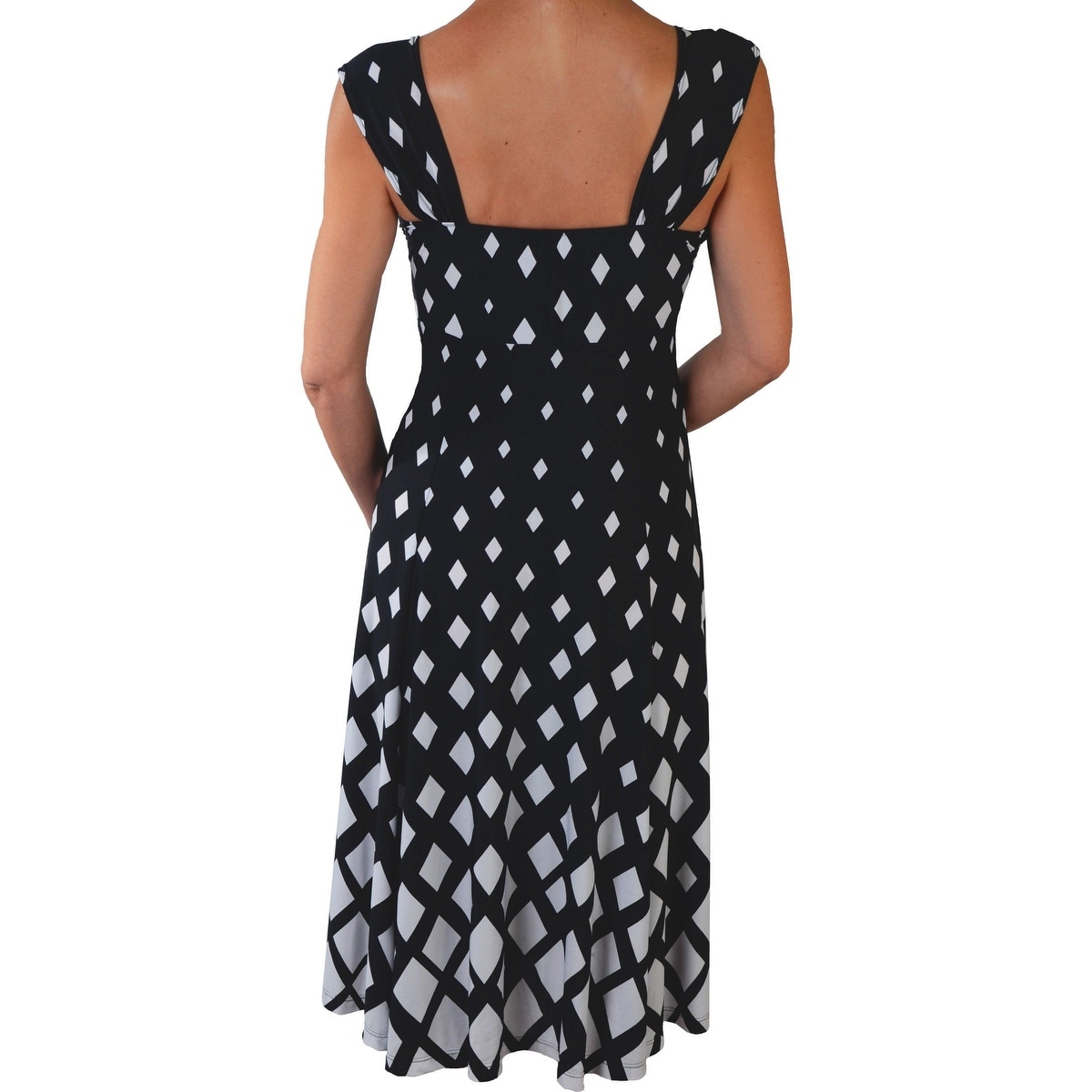 Funfash Plus Size Women Diamond White Black Cocktail Dress Made In Usa Overstock 14019375