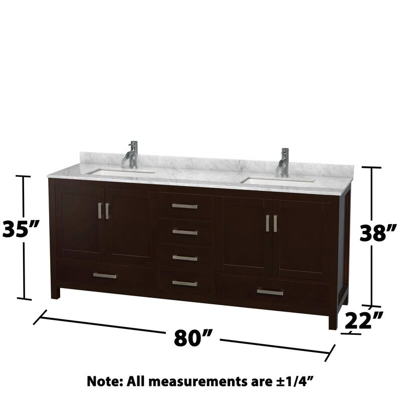 Wyndham Collection WCS141480DUNSMED Sheffield 80" Free Standing Double