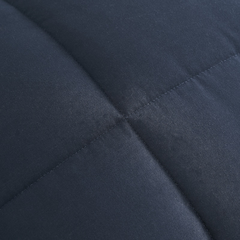 Solid Reversible Blue Comforter Set With Sheet Set