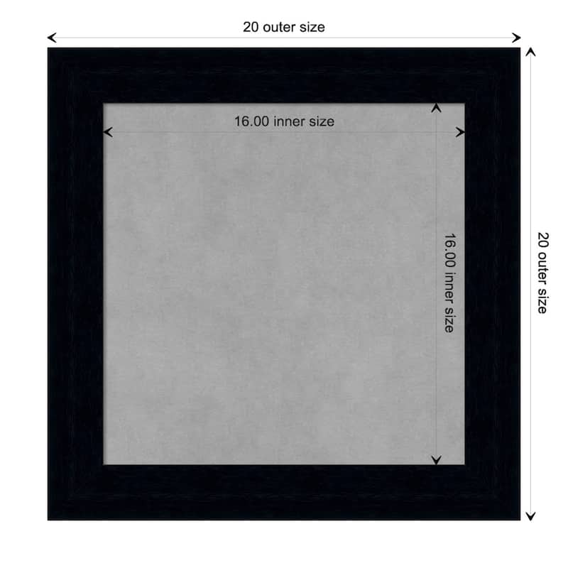 Amanti Art Tribeca Black Framed Magnetic Board - Board Size 16x16