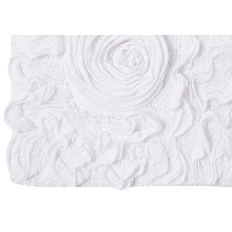 Home Weavers Bell Flower Cotton Soft, Water Absorbent Toilet Seat Lid Cover, Machine Washable 18"x18" Toilet Lid Cover
