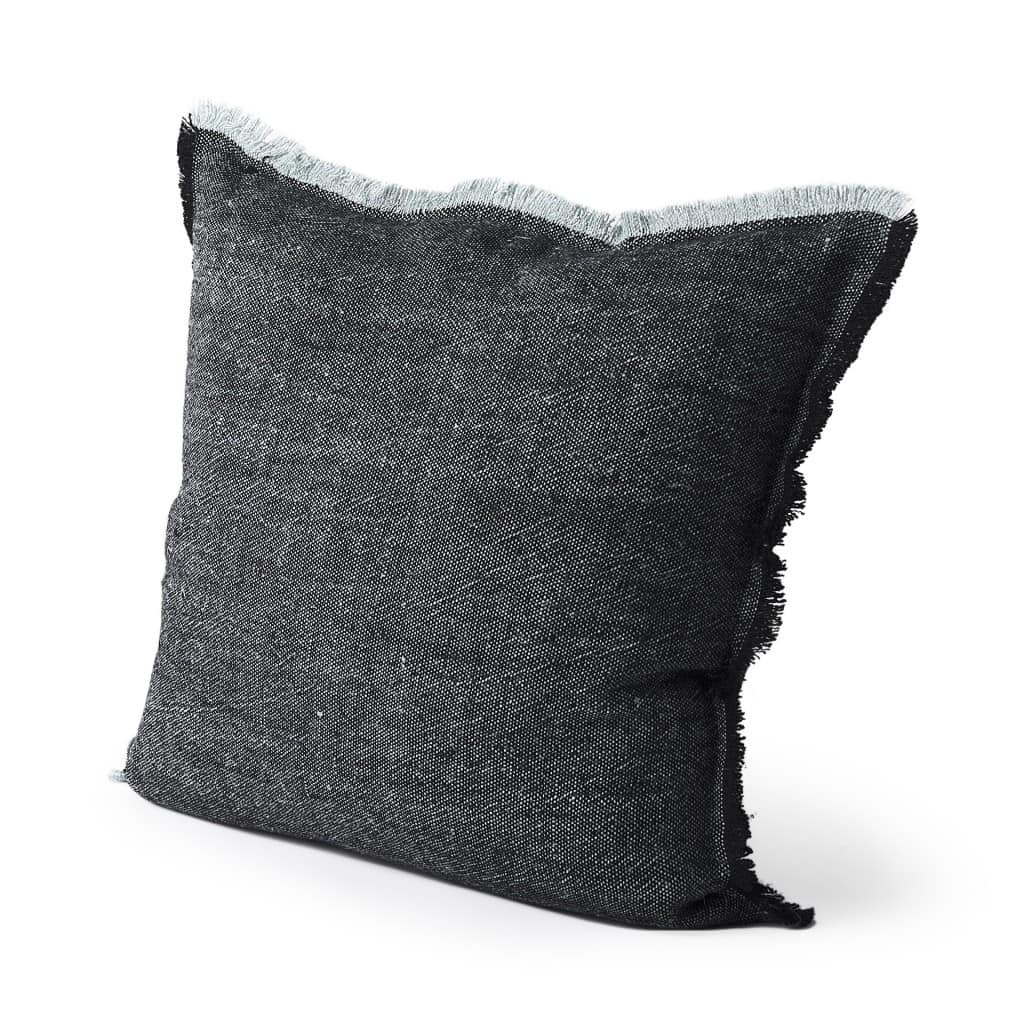 HomeRoots 20" Gray Linen Throw Pillow Cover