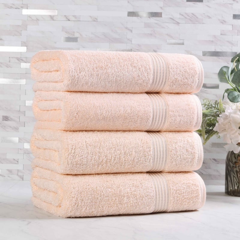 Superior Heritage Egyptian Cotton Absorbent Bath Towel Set of 4