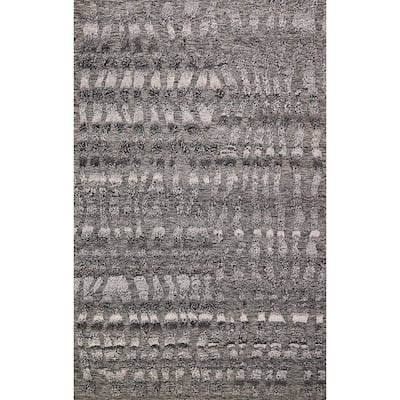 Abstract Moroccan Oriental Area Rug Handmade Wool Carpet - 5'1" x 8'0"