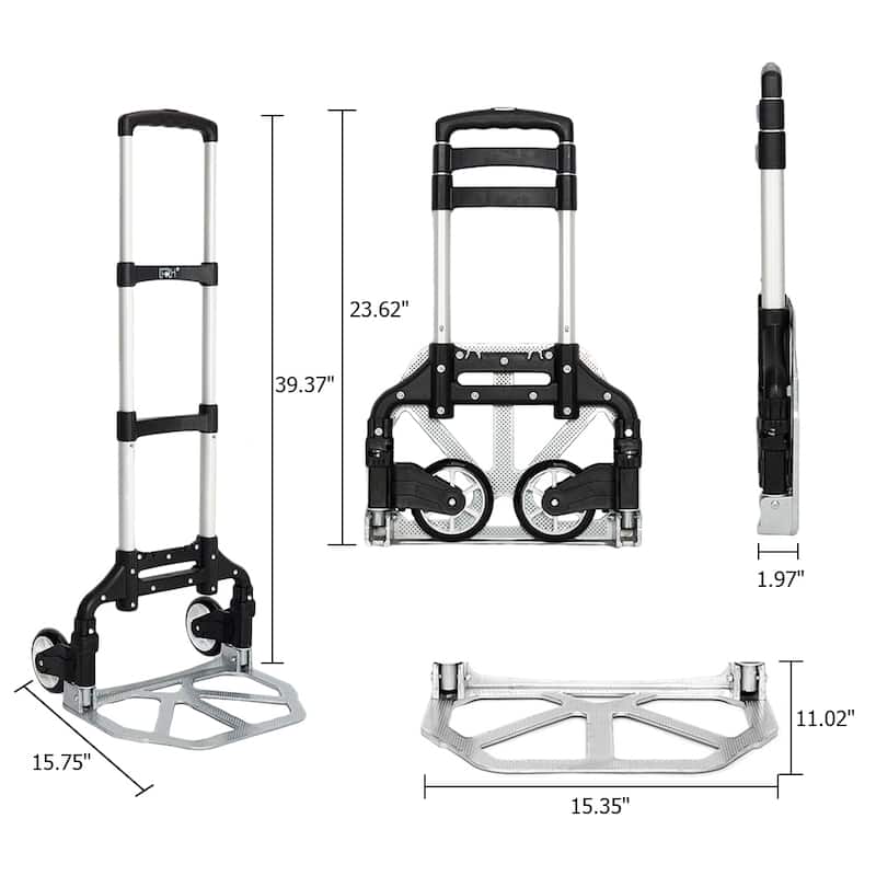 5 Drawers Portable Wheels Steel Welding Cart Black