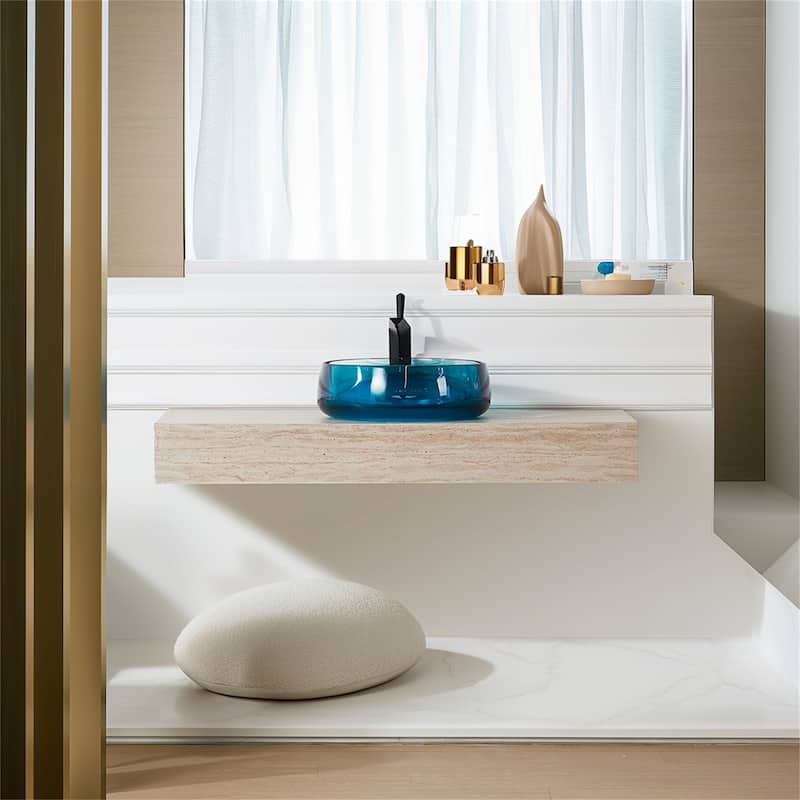 Modern Art Vessel Sink Square Stone Resin