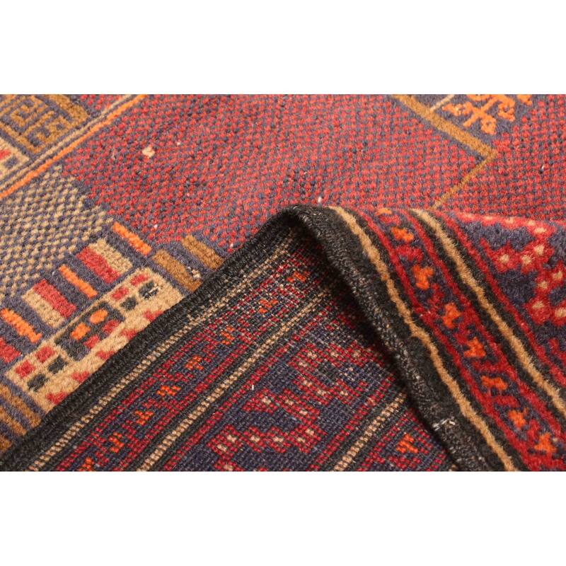 ECARPETGALLERY Hand-knotted Teimani Red Wool Rug - 3'0 x 4'5