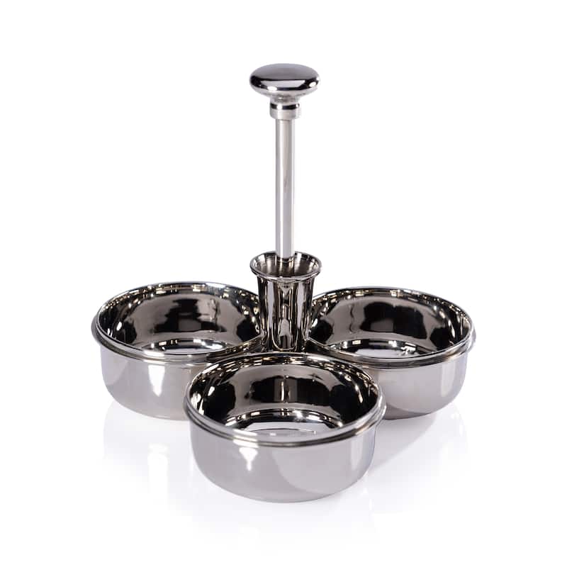 Basso Condiment Trio with Cocktail Pick Holder