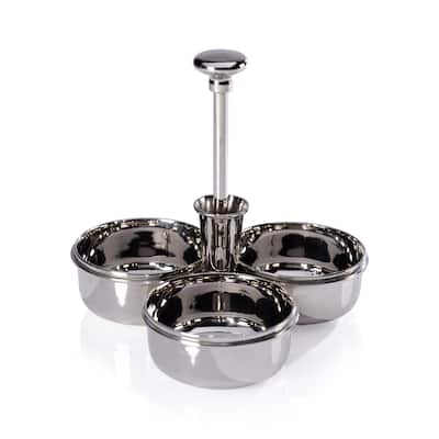 Basso Condiment Trio with Cocktail Pick Holder