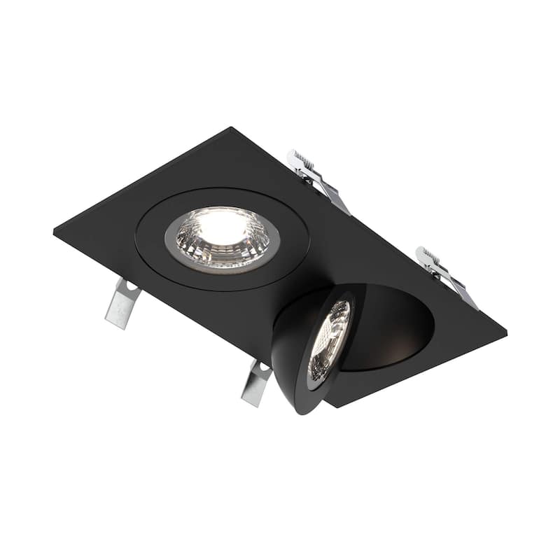Pivot Duo 4 Inch Flat Recessed LED Gimbal Light 5CCT - Black