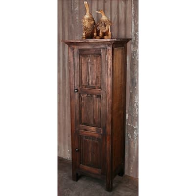 Shabby Chic Cottage Raftwood Accent Cabinet with 2 Doors - 20"L x 15"W x 55"H