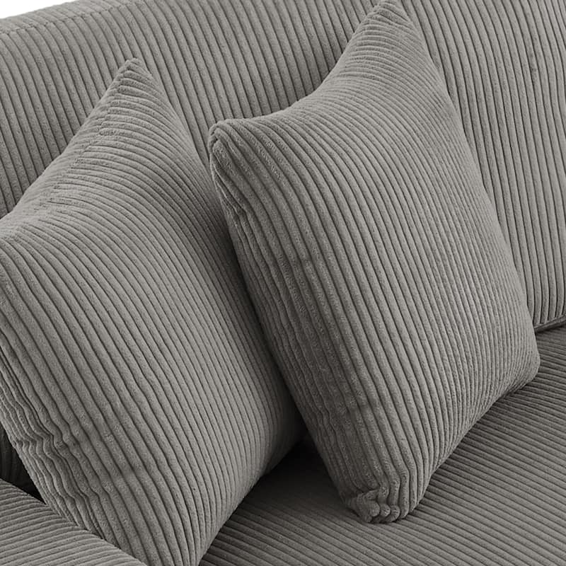 90" Loveseat Sofa Modern and Cozy Corduroy Couch