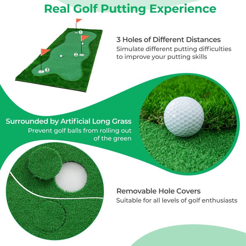 Costway 10 x 3.3/5 FT Golf Putting Green Professional Golf Training