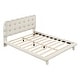 preview thumbnail 9 of 20, Marshmallow Shaped Button-Tufted Headboard LED Platform Bed