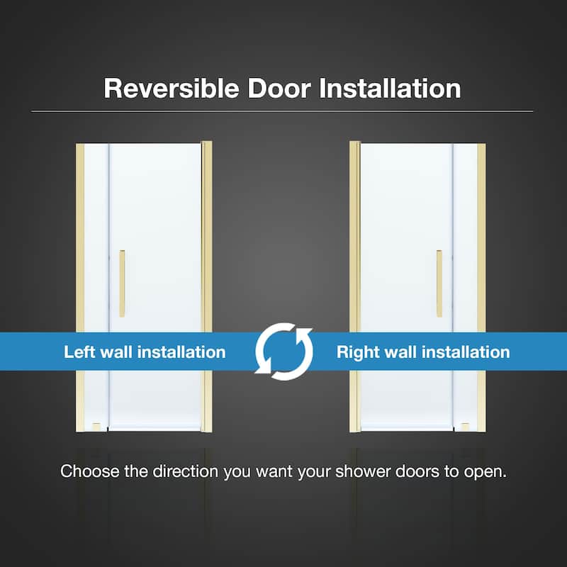 Pasadena Alcove Frameless Pivot Shower Door, 2025