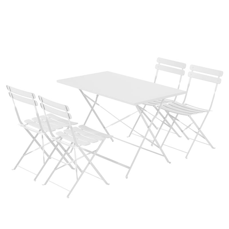 Outdoor 3-Piece Bistro Set, Foldable Patio Dining Sets, Rust-Resistant, Lightweight, Easy to Clean, for Balcony, Garden, Pool