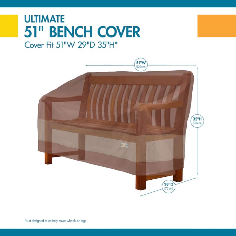 Duck Covers Ultimate Bench Cover - 51"W x 29"D x 35"H