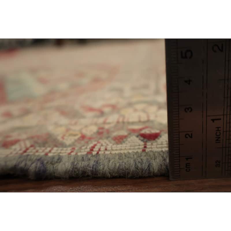 Hand Woven Oriental 100% Wool Carpet Traditional Tribal Beige & Ivories Durrie-Kilim Area Rug - 5' 5'' X 3' 11''