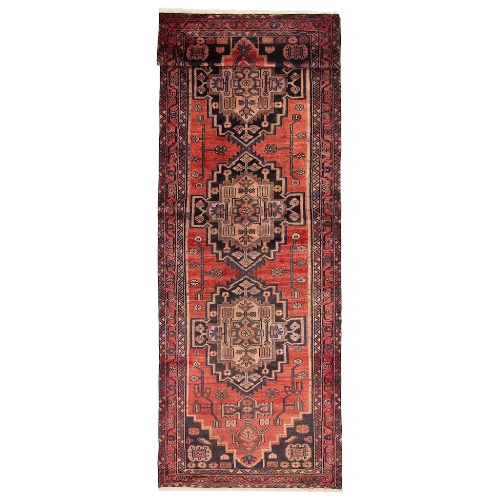 ECARPETGALLERY Hand-knotted Anadol Red Wool Rug - 3'3 x 10'1