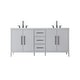 preview thumbnail 1 of 9, Elegant Lighting VF29372D Millie 72" Free Standing Double Basin Vanity Gray